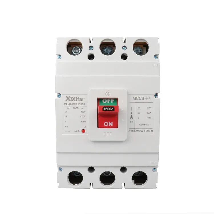 1600 Amp 3 pólos Mccb com contatos auxiliares