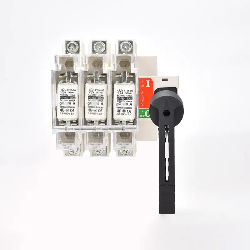Interruptor isolador de fusível trifásico CA